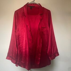 Victoria’s Secret red satin pajama set small